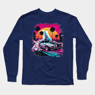 On The Wheel Caps - Miami Sunset Speed Race Long Sleeve T-Shirt